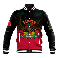 Personalised Haiti 1964 Baseball Jacket Coat Of Arms Flag Style - Wonder Print Shop