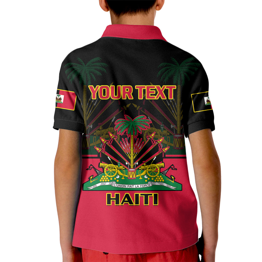 Personalised Haiti 1964 Kid Polo Shirt Coat Of Arms Flag Style - Wonder Print Shop