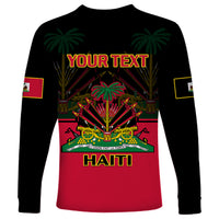 Personalised Haiti 1964 Long Sleeve Shirt Coat Of Arms Flag Style - Wonder Print Shop