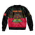 Personalised Haiti 1964 Sleeve Zip Bomber Jacket Coat Of Arms Flag Style - Wonder Print Shop