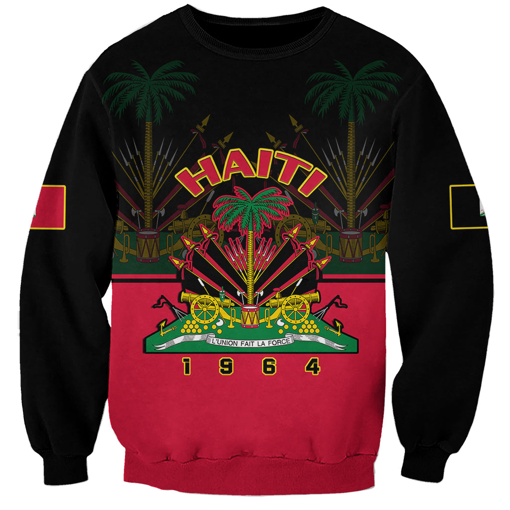Personalised Haiti 1964 Sweatshirt Coat Of Arms Flag Style - Wonder Print Shop