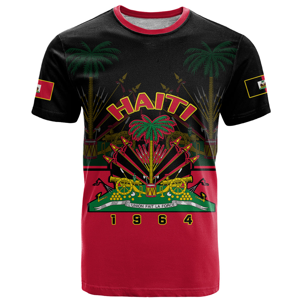 Personalised Haiti 1964 T Shirt Coat Of Arms Flag Style - Wonder Print Shop