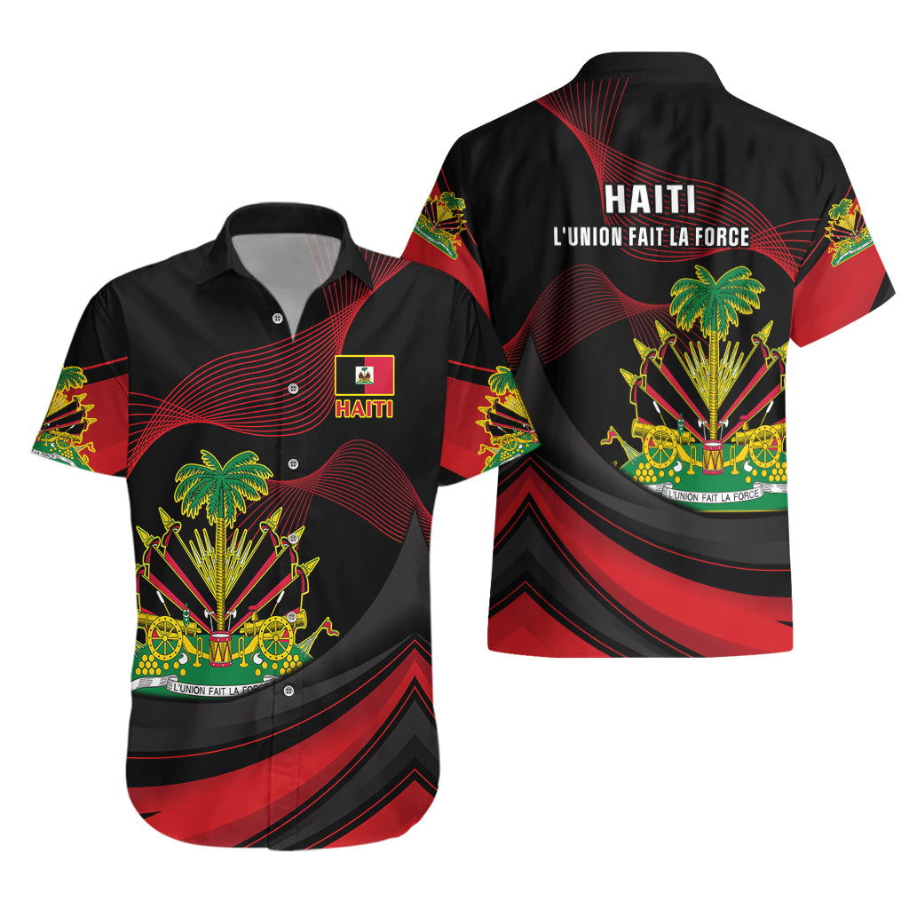 Haiti 1964 Hawaiian Shirt Coat Of Arms Curvel Style - Wonder Print Shop