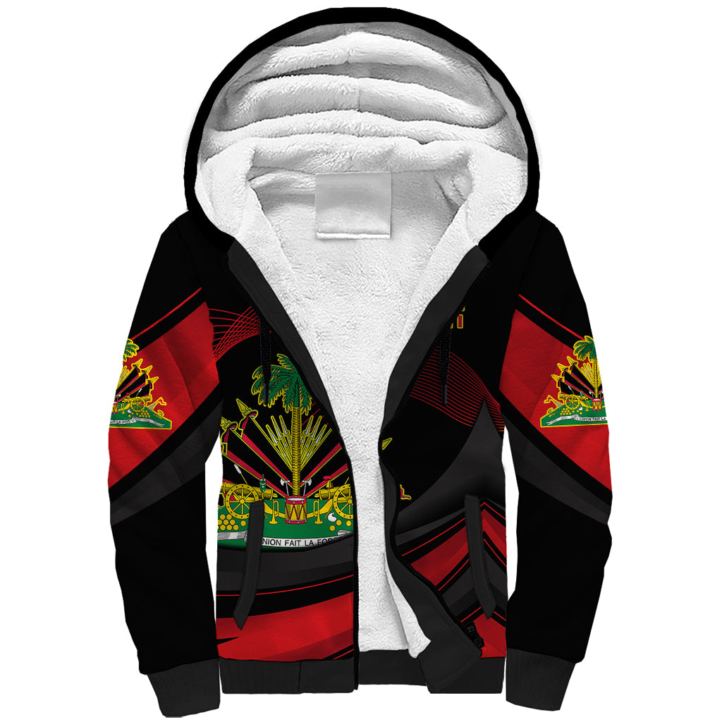 Haiti 1964 Sherpa Hoodie Coat Of Arms Curvel Style - Wonder Print Shop