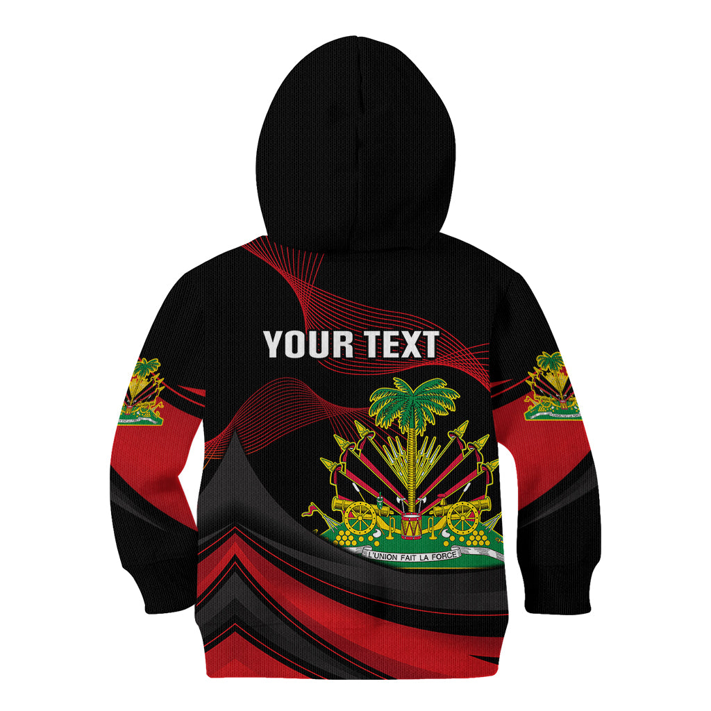 Personalised Haiti 1964 Kid Hoodie Coat Of Arms Curvel Style - Wonder Print Shop