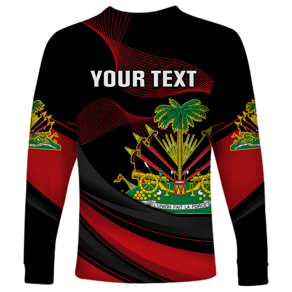 Personalised Haiti 1964 Long Sleeve Shirt Coat Of Arms Curvel Style - Wonder Print Shop