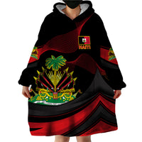 Personalised Haiti 1964 Wearable Blanket Hoodie Coat Of Arms Curvel Style - Wonder Print Shop