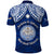 Marshall Islands Polo Shirt Blue Polynesian Tribal Mix Coat Of Arms - Wonder Print Shop