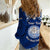 Personalised Marshall Islands Women Casual Shirt Blue Polynesian Tribal Mix Coat Of Arms - Wonder Print Shop
