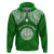 Personalised Marshall Islands Hoodie Green Polynesian Tribal Mix Coat Of Arms - Wonder Print Shop