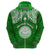 Personalised Marshall Islands Hoodie Green Polynesian Tribal Mix Coat Of Arms - Wonder Print Shop