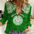 Personalised Marshall Islands Women Casual Shirt Green Polynesian Tribal Mix Coat Of Arms - Wonder Print Shop