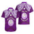Personalised Marshall Islands Hawaiian Shirt Purple Polynesian Tribal Mix Coat Of Arms - Wonder Print Shop