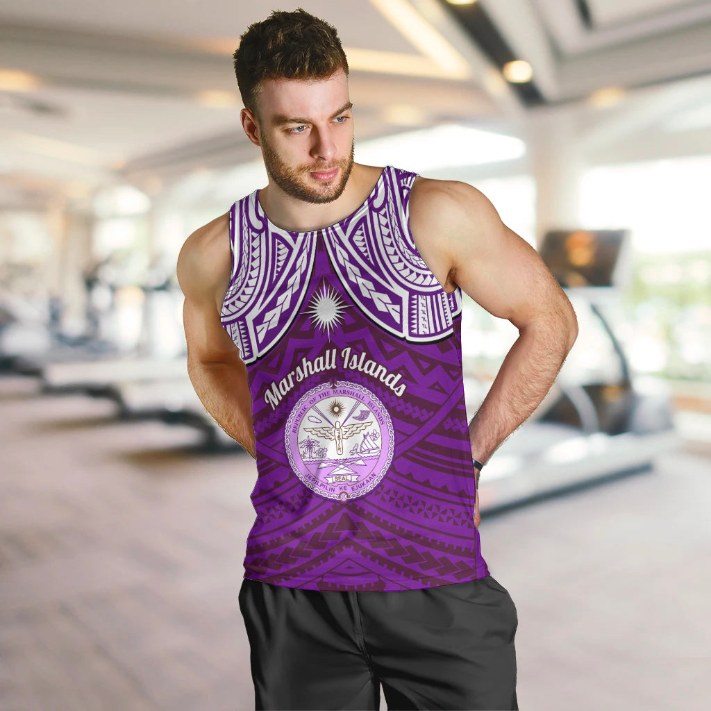 personalised-marshall-islands-men-tank-top-purple-polynesian-tribal-mix-coat-of-arms