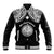 Personalised Marshall Islands Baseball Jacket Black Polynesian Tribal Mix Coat Of Arms - Wonder Print Shop
