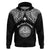 Personalised Marshall Islands Hoodie Black Polynesian Tribal Mix Coat Of Arms - Wonder Print Shop