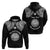 Personalised Marshall Islands Hoodie Black Polynesian Tribal Mix Coat Of Arms - Wonder Print Shop