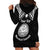 Personalised Marshall Islands Hoodie Dress Black Polynesian Tribal Mix Coat Of Arms - Wonder Print Shop