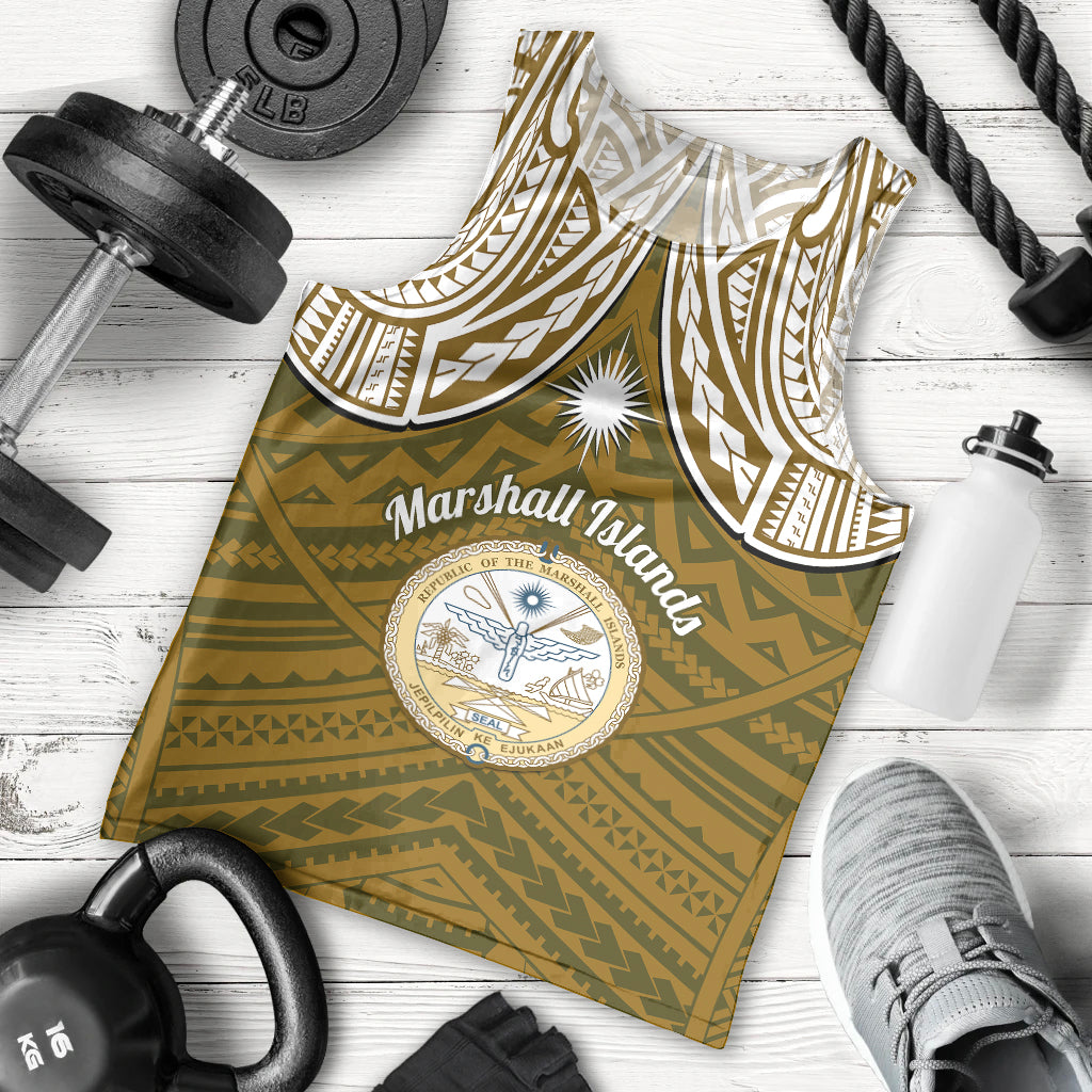 personalised-marshall-islands-men-tank-top-gold-polynesian-tribal-mix-coat-of-arms