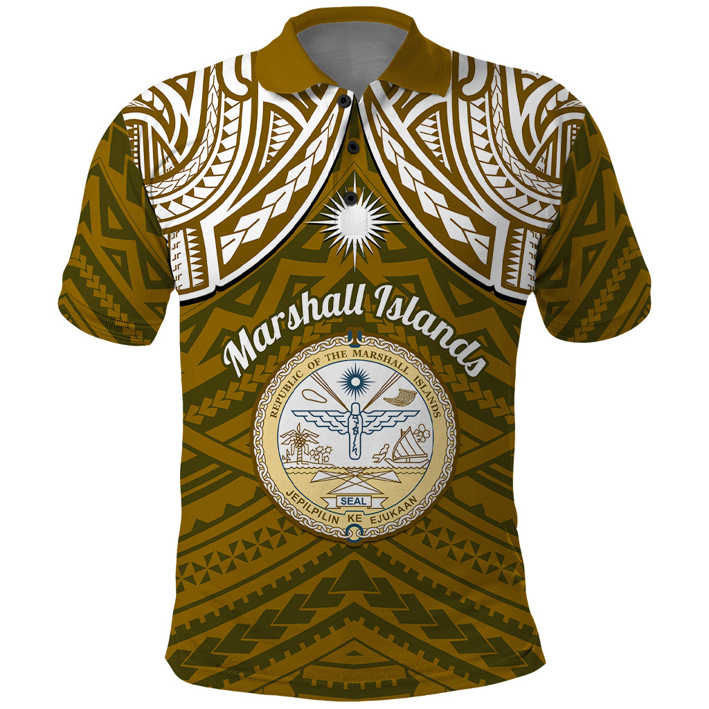 personalised-marshall-islands-polo-shirt-gold-polynesian-tribal-mix-coat-of-arms