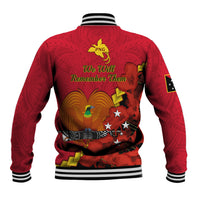 Polynesian Pride Remembrance Day PNG Baseball Jacket Papua New Guinea We Will Remember Them - Wonder Print Shop