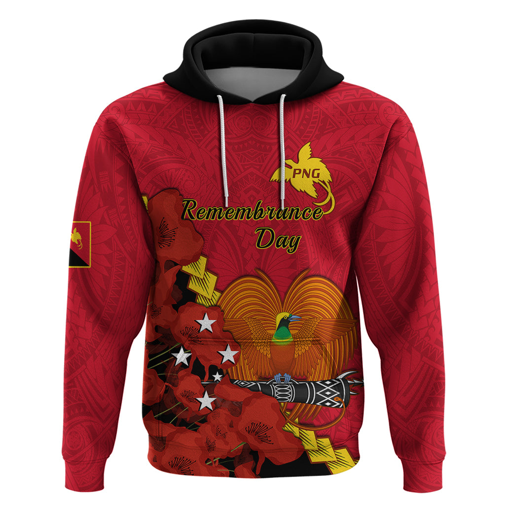 Polynesian Pride Remembrance Day PNG Hoodie Papua New Guinea We Will Remember Them - Wonder Print Shop