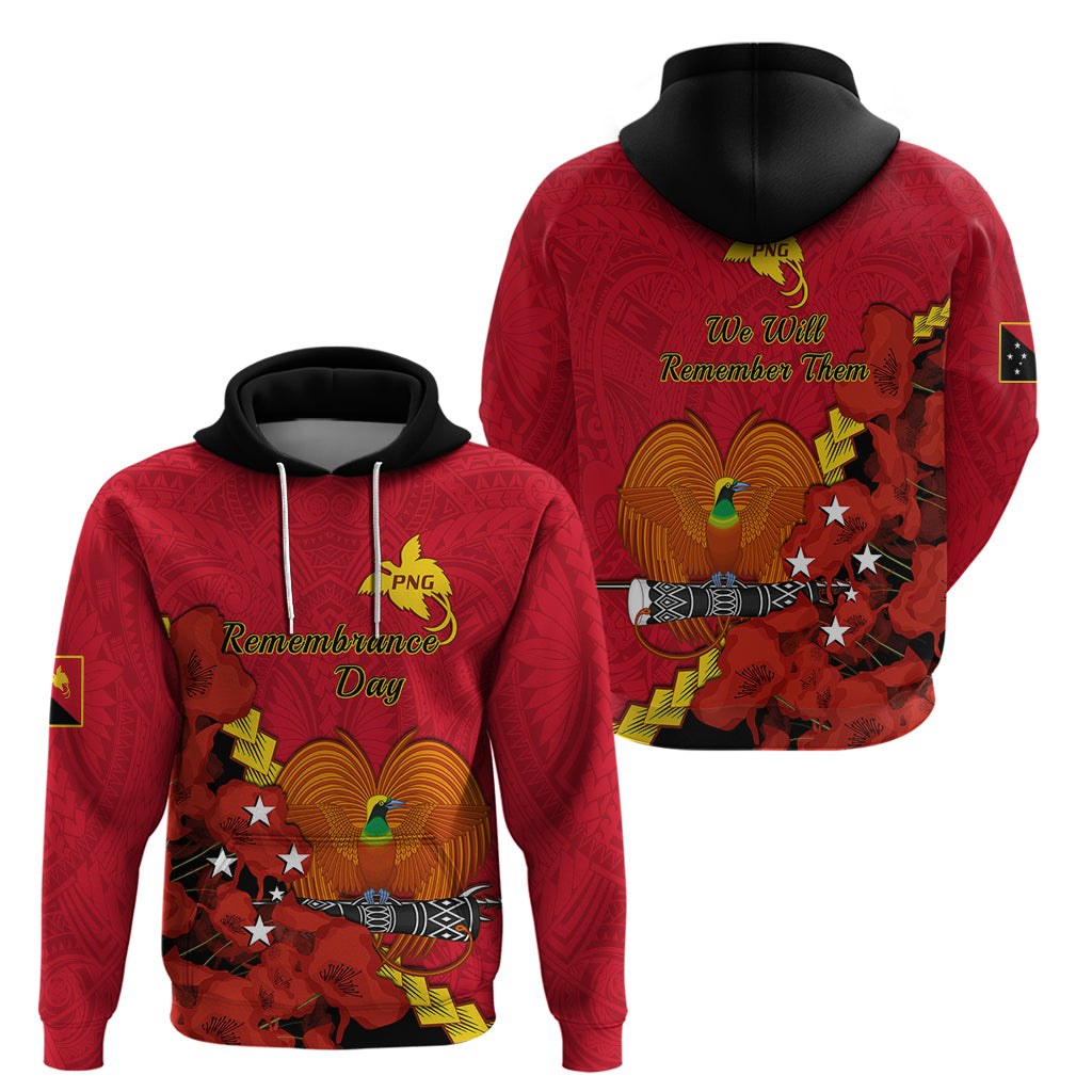 Polynesian Pride Remembrance Day PNG Hoodie Papua New Guinea We Will Remember Them - Wonder Print Shop