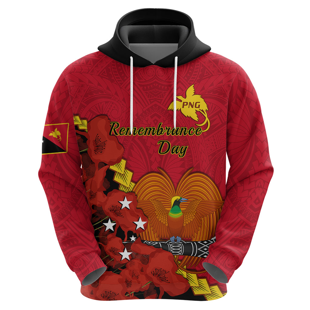 Polynesian Pride Remembrance Day PNG Hoodie Papua New Guinea We Will Remember Them - Wonder Print Shop
