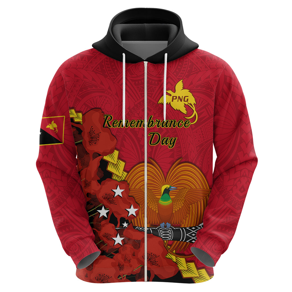 Polynesian Pride Remembrance Day PNG Hoodie Papua New Guinea We Will Remember Them - Wonder Print Shop