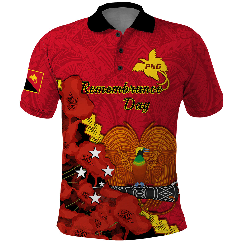 Polynesian Pride Remembrance Day PNG Polo Shirt Papua New Guinea We Will Remember Them - Wonder Print Shop