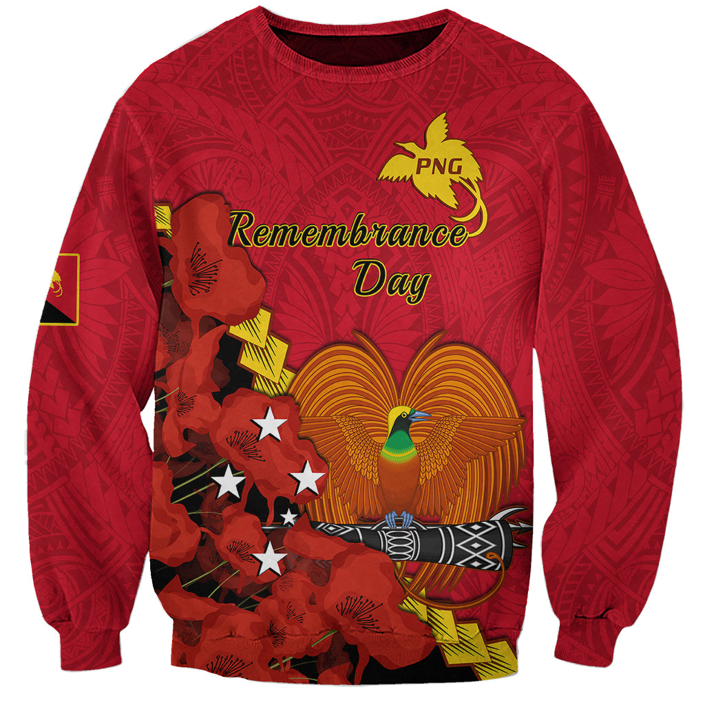 Polynesian Pride Remembrance Day PNG Sweatshirt Papua New Guinea We Will Remember Them - Wonder Print Shop