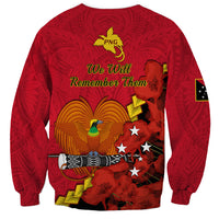Polynesian Pride Remembrance Day PNG Sweatshirt Papua New Guinea We Will Remember Them - Wonder Print Shop
