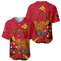 Personalised Remembrance Day PNG Baseball Jersey Papua New Guinea We Will Remember Them - Wonder Print Shop