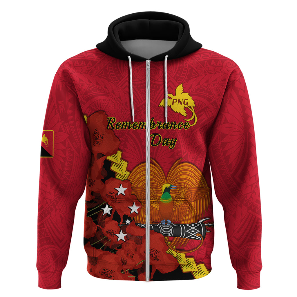Personalised Remembrance Day PNG Hoodie Papua New Guinea We Will Remember Them - Wonder Print Shop