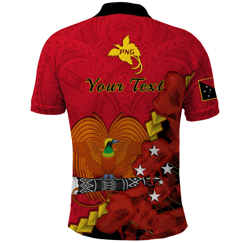 Personalised Remembrance Day PNG Polo Shirt Papua New Guinea We Will Remember Them - Wonder Print Shop