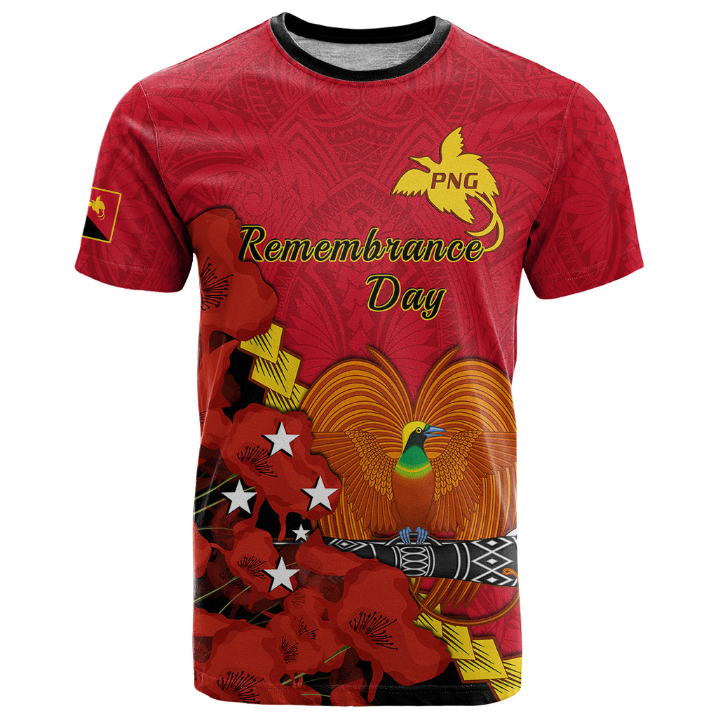 Personalised Remembrance Day PNG T Shirt Papua New Guinea We Will Remember Them - Wonder Print Shop