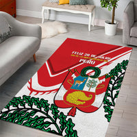 Peru Independence Day Area Rug Peruvian Coat Of Arms Feliz 28 de Julio - Wonder Print Shop