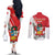 Peru Independence Day Couples Matching Off The Shoulder Long Sleeve Dress and Long Sleeve Button Shirt Peruvian Coat Of Arms Feliz 28 de Julio