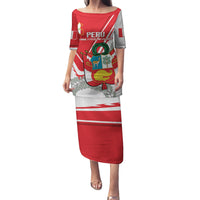 Peru Independence Day Family Matching Puletasi and Hawaiian Shirt Peruvian Coat Of Arms Feliz 28 de Julio - Wonder Print Shop