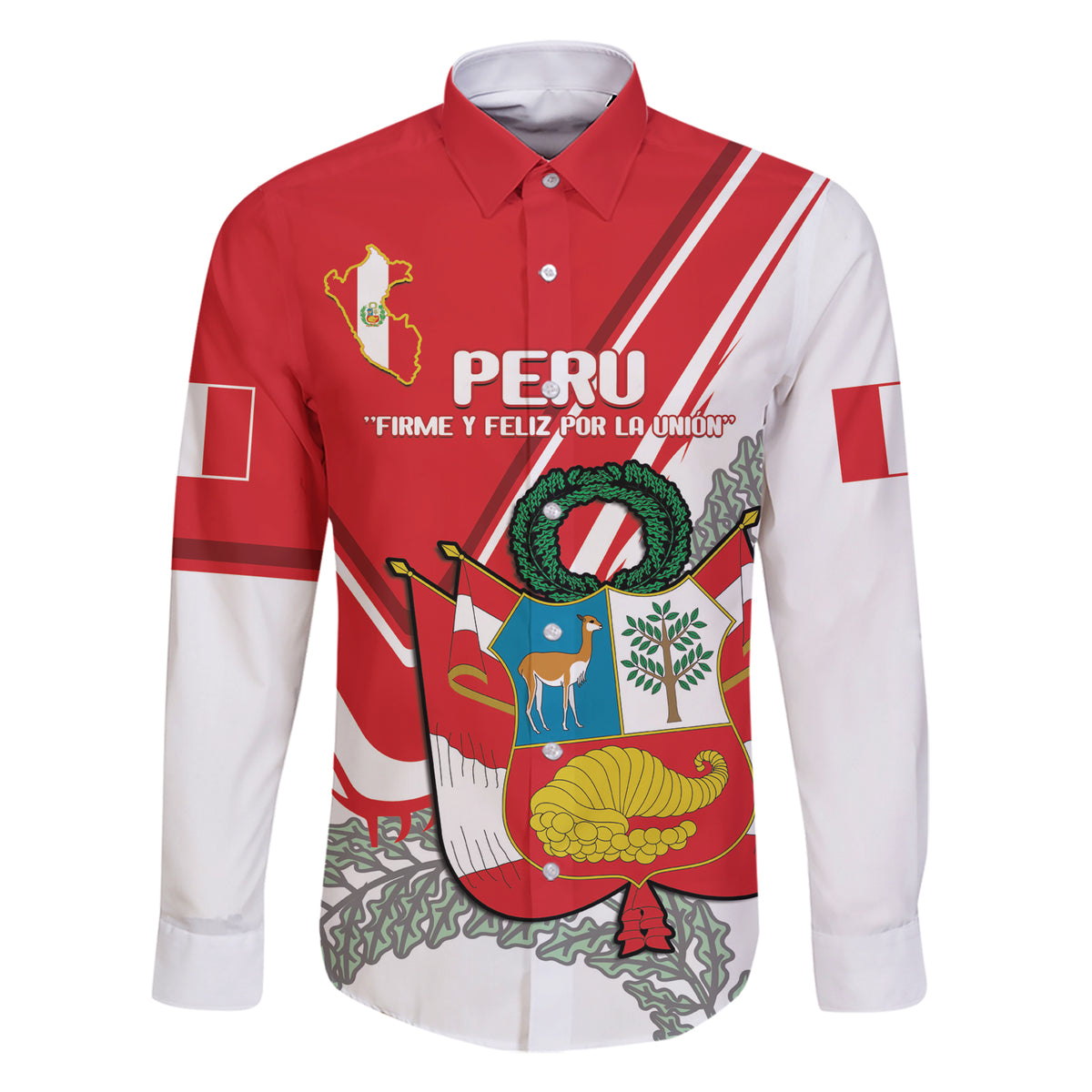 Peru Independence Day Family Matching Short Sleeve Bodycon Dress and Hawaiian Shirt Peruvian Coat Of Arms Feliz 28 de Julio - Wonder Print Shop