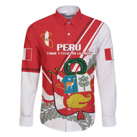 Peru Independence Day Family Matching Tank Maxi Dress and Hawaiian Shirt Peruvian Coat Of Arms Feliz 28 de Julio - Wonder Print Shop