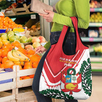 Peru Independence Day Grocery Bag Peruvian Coat Of Arms Feliz 28 de Julio