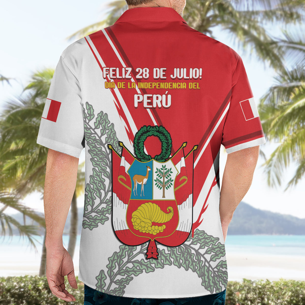 Peru Independence Day Hawaiian Shirt Peruvian Coat Of Arms Feliz 28 de Julio - Wonder Print Shop