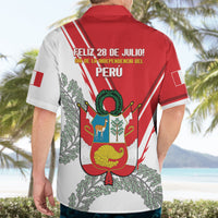 Peru Independence Day Hawaiian Shirt Peruvian Coat Of Arms Feliz 28 de Julio - Wonder Print Shop
