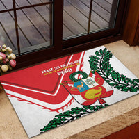 Peru Independence Day Rubber Doormat Peruvian Coat Of Arms Feliz 28 de Julio - Wonder Print Shop