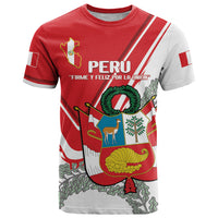 Peru Independence Day T Shirt Peruvian Coat Of Arms Feliz 28 de Julio - Wonder Print Shop