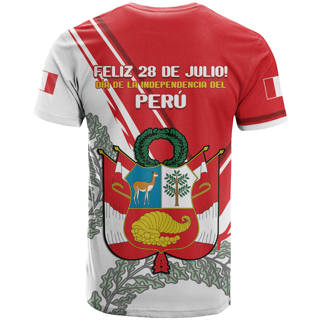 Peru Independence Day T Shirt Peruvian Coat Of Arms Feliz 28 de Julio - Wonder Print Shop