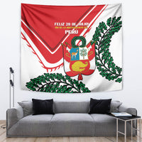 Peru Independence Day Tapestry Peruvian Coat Of Arms Feliz 28 de Julio - Wonder Print Shop