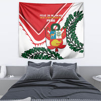 Peru Independence Day Tapestry Peruvian Coat Of Arms Feliz 28 de Julio - Wonder Print Shop