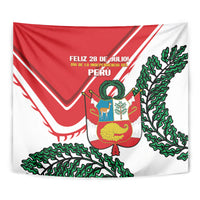 Peru Independence Day Tapestry Peruvian Coat Of Arms Feliz 28 de Julio - Wonder Print Shop